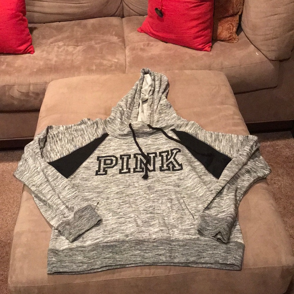 High neck hoodie PINK